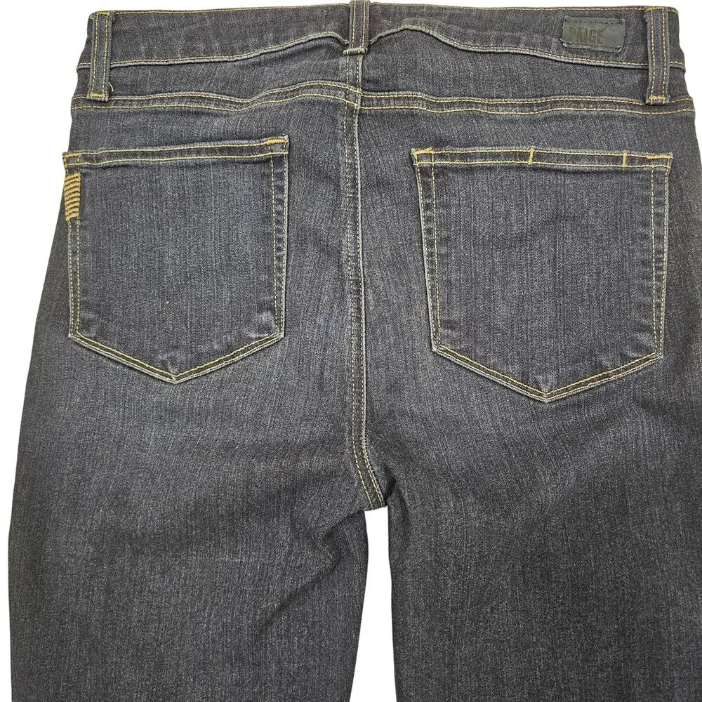 PAIGE Hoxton Ultra Skinny in Sania Medium to Dark Blue Wash Size 30